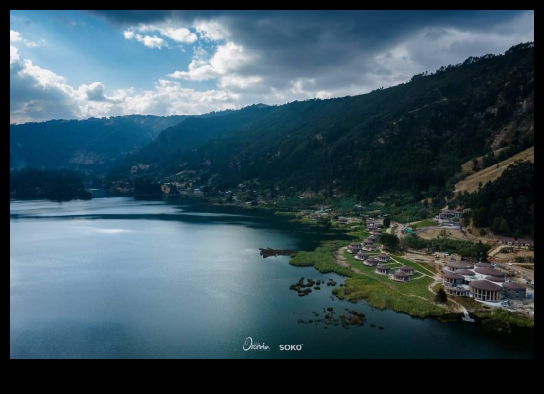 השתקפויות הרים: נופי אגם בגובה