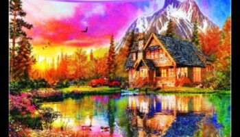 השתקפויות הרים: נופי אגם בגובה